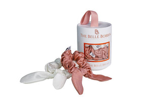 The Belle Bobbin - 2 x 100% Mulberry Silk Scrunchies